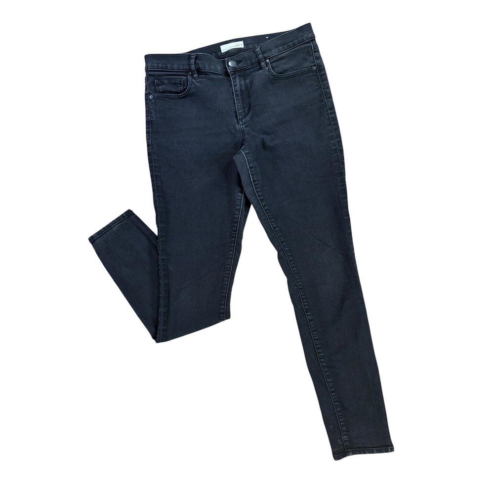 LOFT Modern Skinny Jeans Women's 29/8 Black Stretch Denim